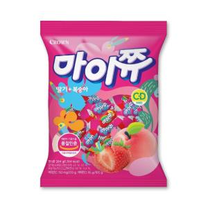 [크라운제과] 마이쮸 딸기+복숭아_284G
